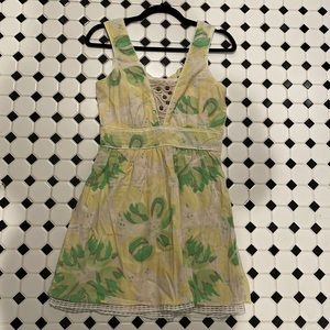 free people floral dress- back detail- size 2